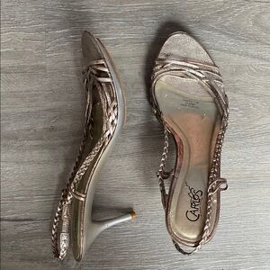 Women's Silvery Strappy Heels